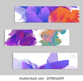 Abstract cover template with gradient design elements. Futuristic abstract modern pattern with fluid colors creating digital art. Bright colored background artistic social media web banner