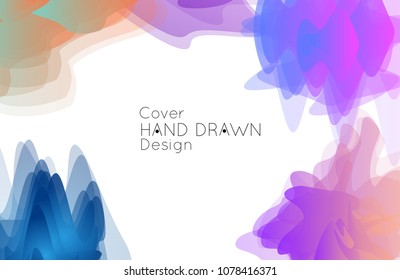 Abstract cover template with gradient design elements. Futuristic abstract modern pattern with fluid colors creating digital art. Bright colored background artistic social media web banner