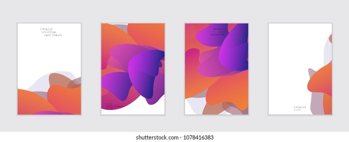Abstract cover template with gradient design elements. Futuristic abstract modern pattern with fluid colors creating digital art. Bright colored background artistic social media web banner