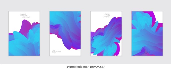 Abstract cover template with gradient design elements. Futuristic abstract modern pattern with fluid colors creating digital art. Bright colored background artistic social media web banner