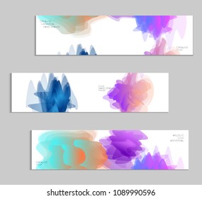 Abstract cover template with gradient design elements. Futuristic abstract modern pattern with fluid colors creating digital art. Bright colored background artistic social media web banner