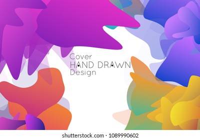 Abstract cover template with gradient design elements. Futuristic abstract modern pattern with fluid colors creating digital art. Bright colored background artistic social media web banner