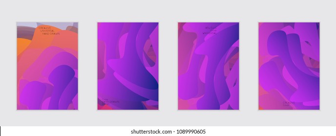 Abstract cover template with gradient design elements. Futuristic abstract modern pattern with fluid colors creating digital art. Bright colored background artistic social media web banner