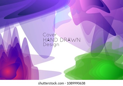 Abstract cover template with gradient design elements. Futuristic abstract modern pattern with fluid colors creating digital art. Bright colored background artistic social media web banner