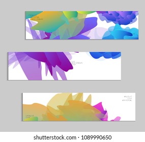 Abstract cover template with gradient design elements. Futuristic abstract modern pattern with fluid colors creating digital art. Bright colored background artistic social media web banner