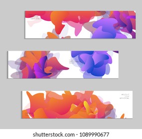 Abstract cover template with gradient design elements. Futuristic abstract modern pattern with fluid colors creating digital art. Bright colored background artistic social media web banner