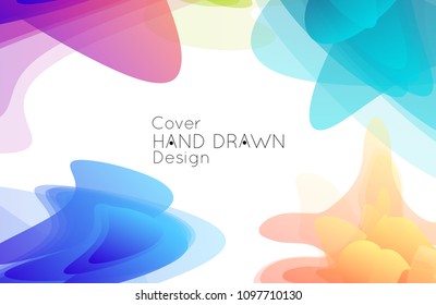 Abstract cover template with gradient design elements. Futuristic abstract modern pattern with fluid colors creating digital art. Bright colored background artistic social media web banner