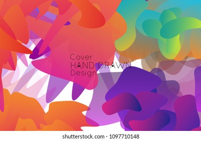 Abstract cover template with gradient design elements. Futuristic abstract modern pattern with fluid colors creating digital art. Bright colored background artistic social media web banner