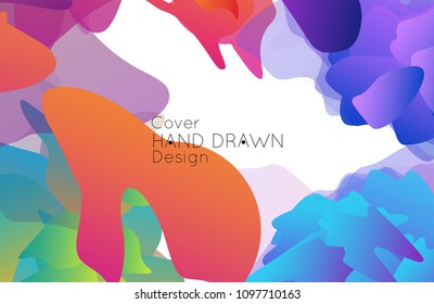 Abstract cover template with gradient design elements. Futuristic abstract modern pattern with fluid colors creating digital art. Bright colored background artistic social media web banner