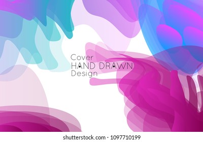 Abstract cover template with gradient design elements. Futuristic abstract modern pattern with fluid colors creating digital art. Bright colored background artistic social media web banner