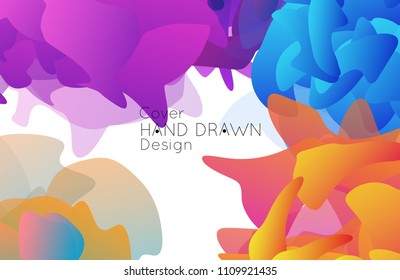 Abstract cover template with gradient design elements. Futuristic abstract modern pattern with fluid colors creating digital art. Bright colored background artistic social media web banner