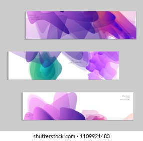 Abstract cover template with gradient design elements. Futuristic abstract modern pattern with fluid colors creating digital art. Bright colored background artistic social media web banner
