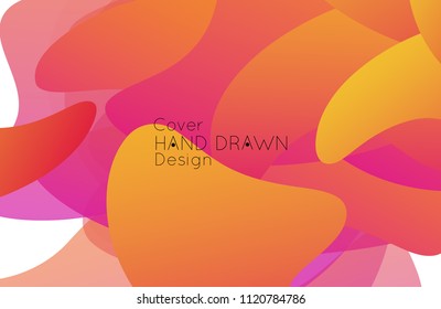 Abstract cover template with gradient design elements. Futuristic abstract modern pattern with fluid colors creating digital art. Bright colored background artistic social media web banner