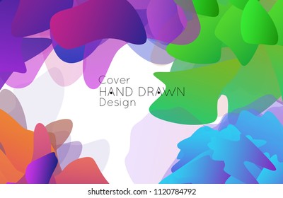 Abstract cover template with gradient design elements. Futuristic abstract modern pattern with fluid colors creating digital art. Bright colored background artistic social media web banner