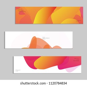 Abstract cover template with gradient design elements. Futuristic abstract modern pattern with fluid colors creating digital art. Bright colored background artistic social media web banner
