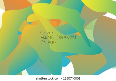 Abstract cover template with gradient design elements. Futuristic abstract modern pattern with fluid colors creating digital art. Bright colored background artistic social media web banner