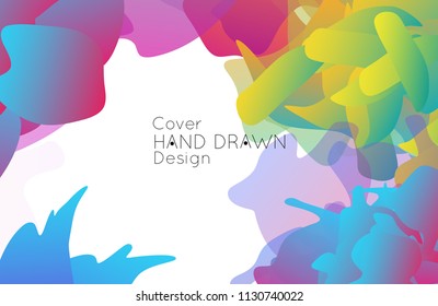 Abstract cover template with gradient design elements. Futuristic abstract modern pattern with fluid colors creating digital art. Bright colored background artistic social media web banner