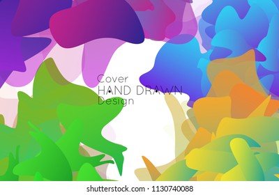 Abstract cover template with gradient design elements. Futuristic abstract modern pattern with fluid colors creating digital art. Bright colored background artistic social media web banner