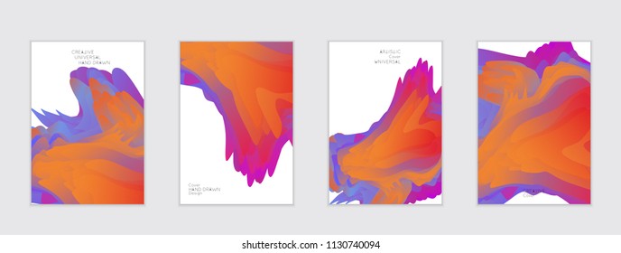 Abstract cover template with gradient design elements. Futuristic abstract modern pattern with fluid colors creating digital art. Bright colored background artistic social media web banner