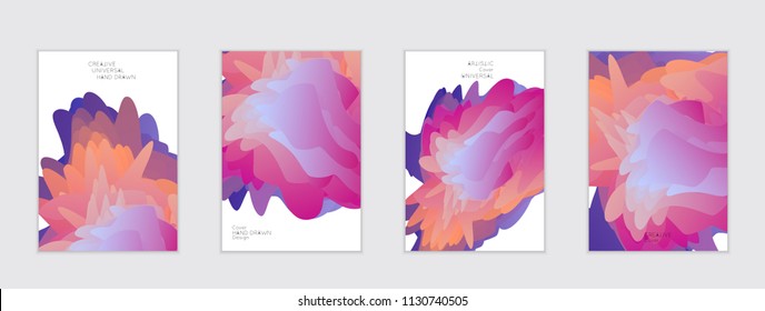 Abstract cover template with gradient design elements. Futuristic abstract modern pattern with fluid colors creating digital art. Bright colored background artistic social media web banner