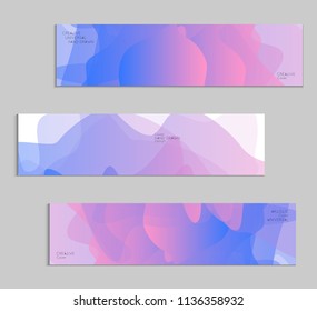 Abstract cover template with gradient design elements. Futuristic abstract modern pattern with fluid colors creating digital art. Bright colored background artistic social media web banner