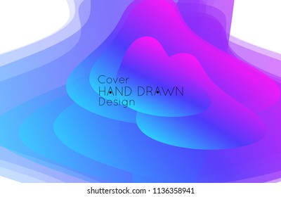Abstract cover template with gradient design elements. Futuristic abstract modern pattern with fluid colors creating digital art. Bright colored background artistic social media web banner