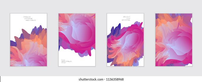 Abstract cover template with gradient design elements. Futuristic abstract modern pattern with fluid colors creating digital art. Bright colored background artistic social media web banner