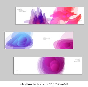 Abstract cover template with gradient design elements. Futuristic abstract modern pattern with fluid colors creating digital art. Bright colored background artistic social media web banner