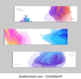 Abstract cover template with gradient design elements. Futuristic abstract modern pattern with fluid colors creating digital art. Bright colored background artistic social media web banner