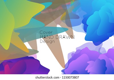 Abstract cover template with gradient design elements. Futuristic abstract modern pattern with fluid colors creating digital art. Bright colored background artistic social media web banner