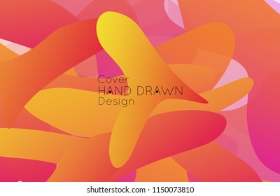 Abstract cover template with gradient design elements. Futuristic abstract modern pattern with fluid colors creating digital art. Bright colored background artistic social media web banner