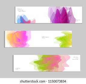 Abstract cover template with gradient design elements. Futuristic abstract modern pattern with fluid colors creating digital art. Bright colored background artistic social media web banner
