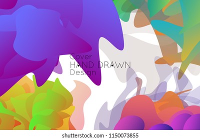 Abstract cover template with gradient design elements. Futuristic abstract modern pattern with fluid colors creating digital art. Bright colored background artistic social media web banner