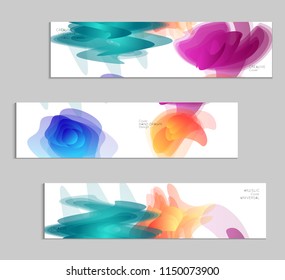 Abstract cover template with gradient design elements. Futuristic abstract modern pattern with fluid colors creating digital art. Bright colored background artistic social media web banner