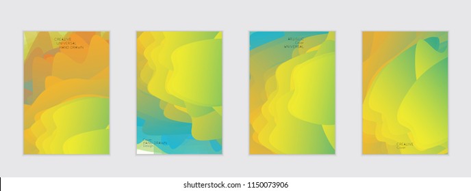Abstract cover template with gradient design elements. Futuristic abstract modern pattern with fluid colors creating digital art. Bright colored background artistic social media web banner
