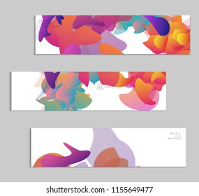 Abstract cover template with gradient design elements. Futuristic abstract modern pattern with fluid colors creating digital art. Bright colored background artistic social media web banner