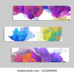 Abstract cover template with gradient design elements. Futuristic abstract modern pattern with fluid colors creating digital art. Bright colored background artistic social media web banner