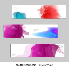 Abstract cover template with gradient design elements. Futuristic abstract modern pattern with fluid colors creating digital art. Bright colored background artistic social media web banner