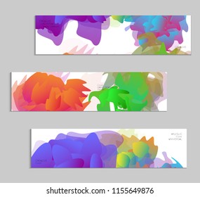 Abstract cover template with gradient design elements. Futuristic abstract modern pattern with fluid colors creating digital art. Bright colored background artistic social media web banner