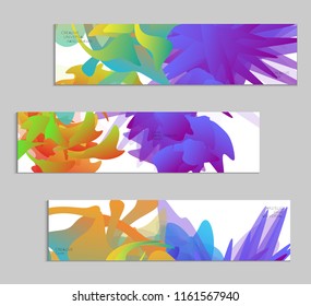 Abstract cover template with gradient design elements. Futuristic abstract modern pattern with fluid colors creating digital art. Bright colored background artistic social media web banner