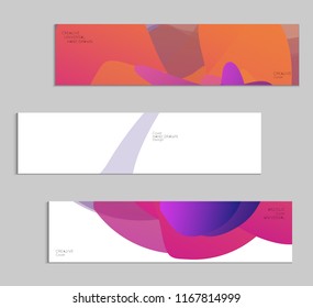 Abstract cover template with gradient design elements. Futuristic abstract modern pattern with fluid colors creating digital art. Bright colored background artistic social media web banner