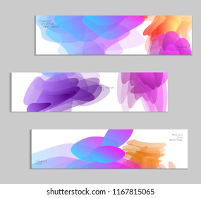 Abstract cover template with gradient design elements. Futuristic abstract modern pattern with fluid colors creating digital art. Bright colored background artistic social media web banner