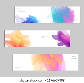 Abstract cover template with gradient design elements. Futuristic abstract modern pattern with fluid colors creating digital art. Bright colored background artistic social media web banner