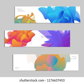 Abstract cover template with gradient design elements. Futuristic abstract modern pattern with fluid colors creating digital art. Bright colored background artistic social media web banner