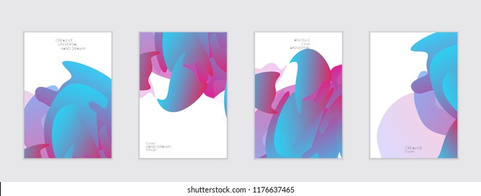 Abstract cover template with gradient design elements. Futuristic abstract modern pattern with fluid colors creating digital art. Bright colored background artistic social media web banner