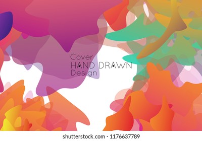 Abstract cover template with gradient design elements. Futuristic abstract modern pattern with fluid colors creating digital art. Bright colored background artistic social media web banner