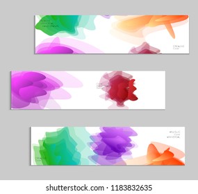 Abstract cover template with gradient design elements. Futuristic abstract modern pattern with fluid colors creating digital art. Bright colored background artistic social media web banner