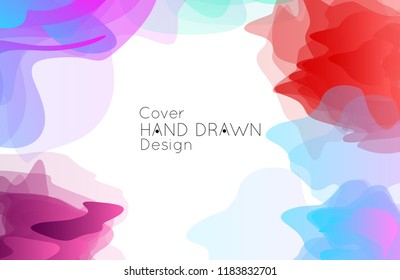 Abstract cover template with gradient design elements. Futuristic abstract modern pattern with fluid colors creating digital art. Bright colored background artistic social media web banner