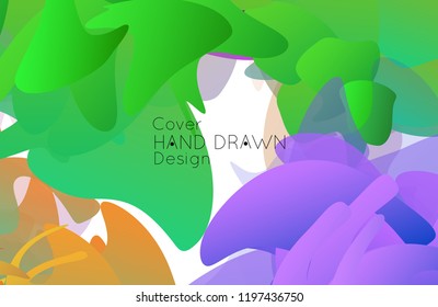 Abstract cover template with gradient design elements. Futuristic abstract modern pattern with fluid colors creating digital art. Bright colored background artistic social media web banner