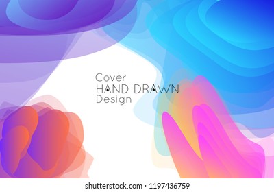Abstract cover template with gradient design elements. Futuristic abstract modern pattern with fluid colors creating digital art. Bright colored background artistic social media web banner